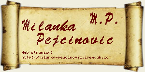 Milanka Pejčinović vizit kartica